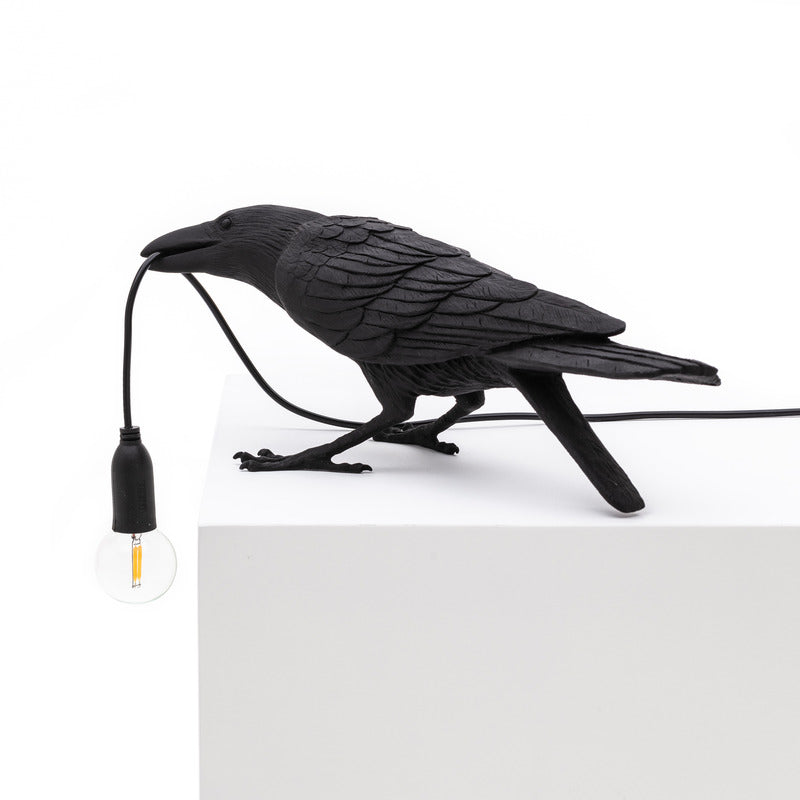 Bird Playing Outdoor Lamp