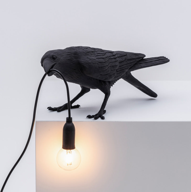 Bird Playing Outdoor Lamp