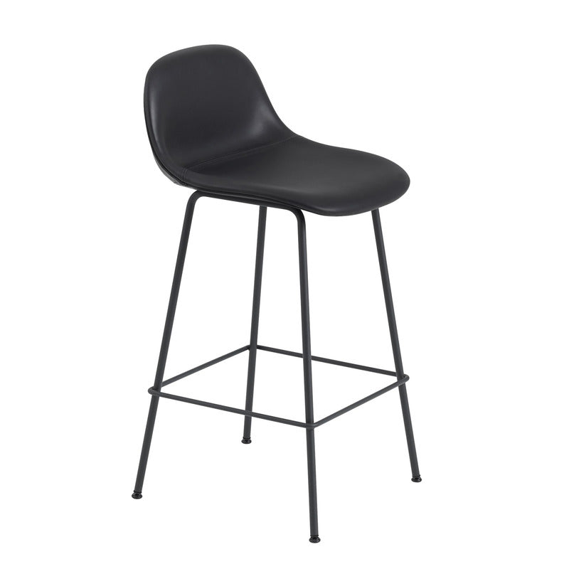 Fiber Upholstered Stool with Tube Base