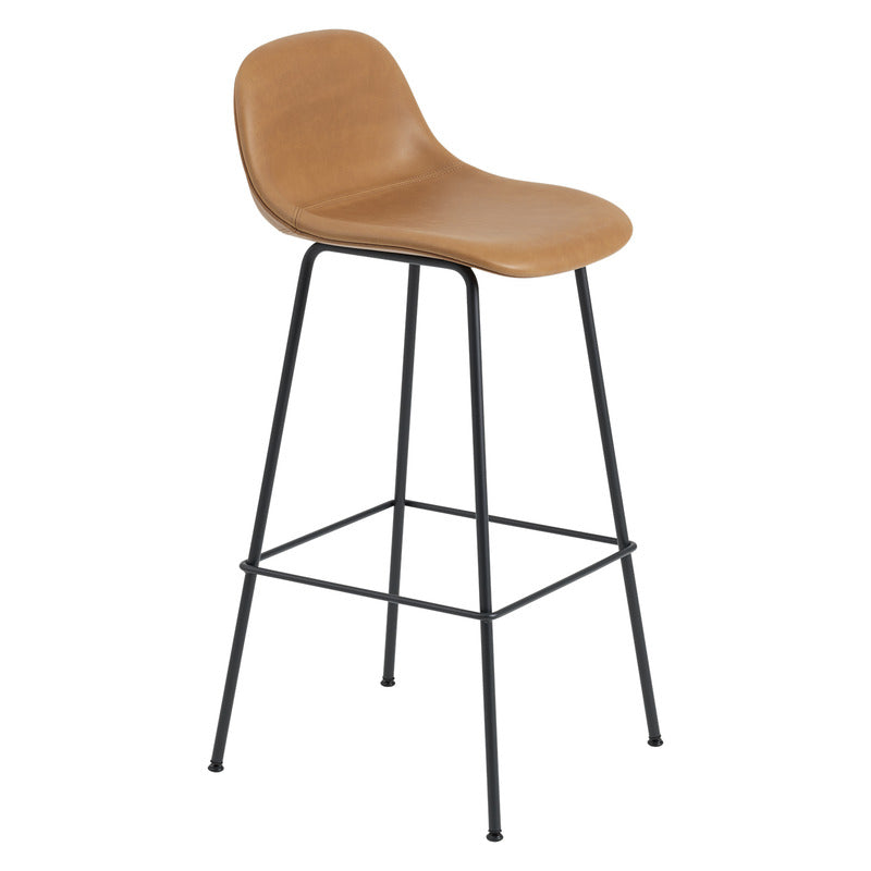 Fiber Upholstered Stool with Tube Base