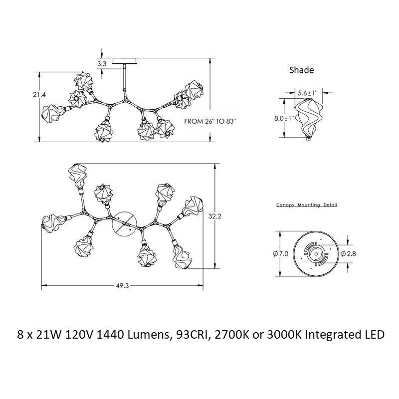 Blossom Modern Branch Chandelier