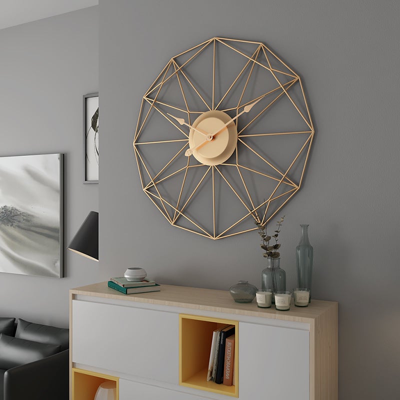 Gold Cobweb Clock