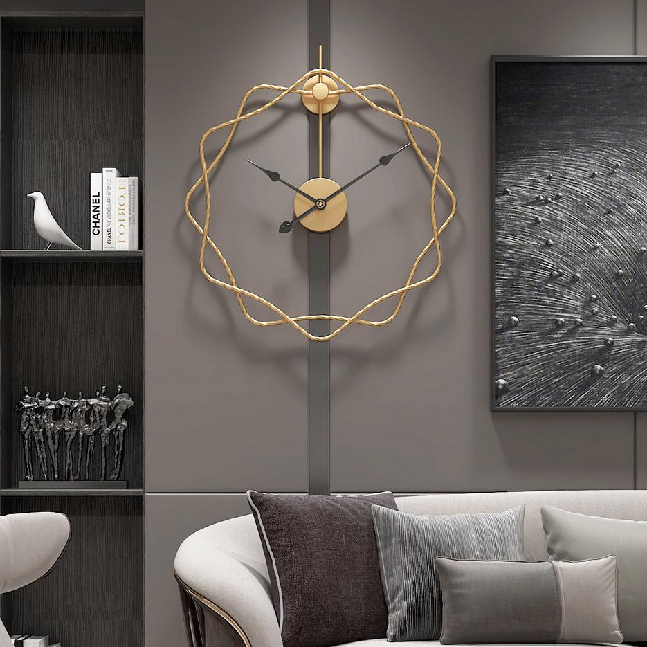 Golden Wave Clock