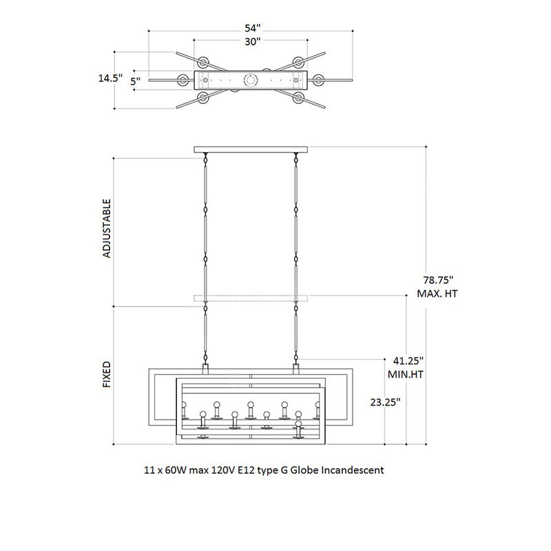 Middleton Rectangular Chandelier
