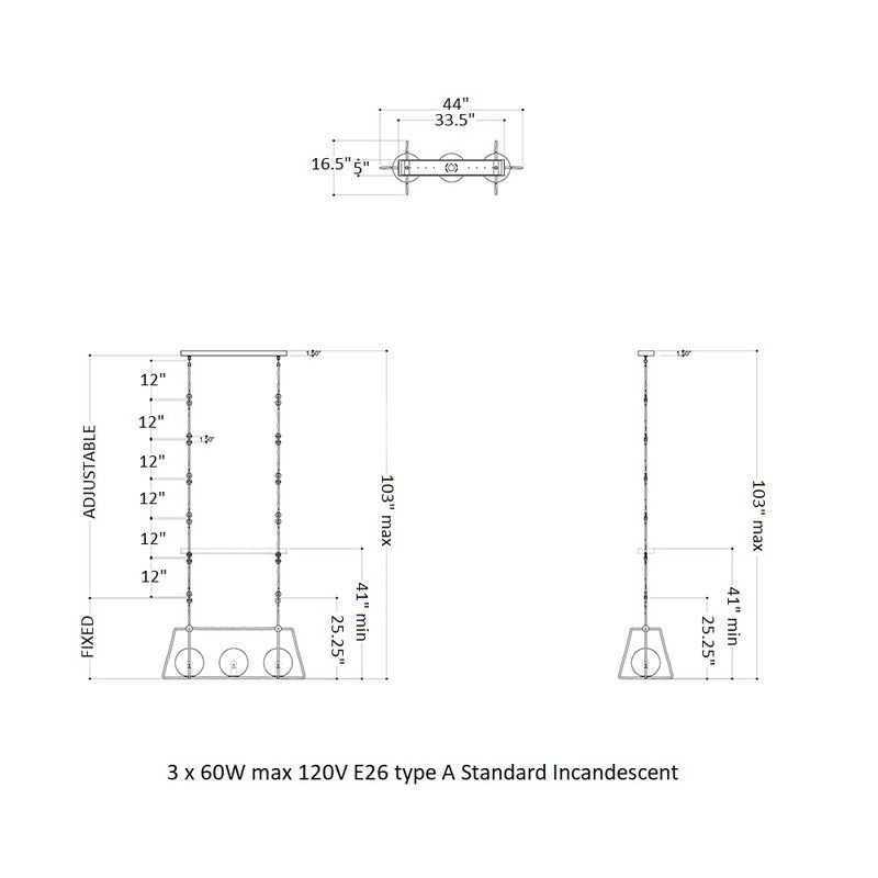 Stansell Rectangular Chandelier