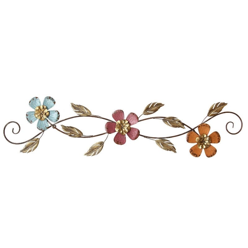 Chic Floral Scroll Metal Wall Decor - Novus Decor Wall Decor
