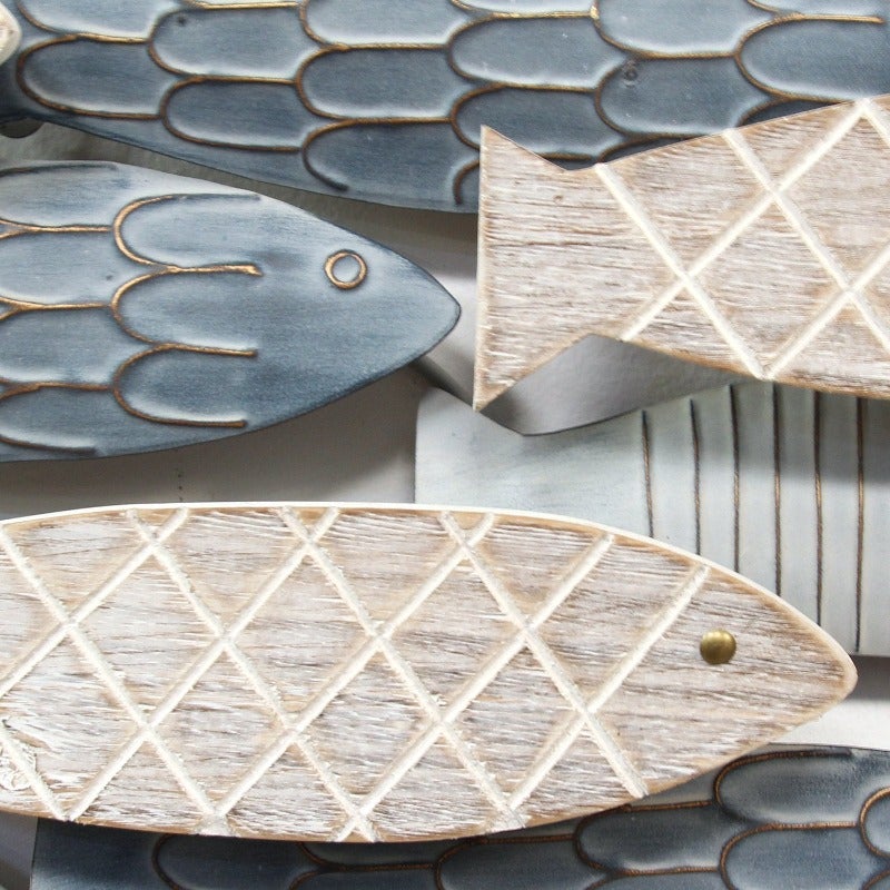 School of Fish Wood & Metal Wall Decor - Novus Decor Wall Decor