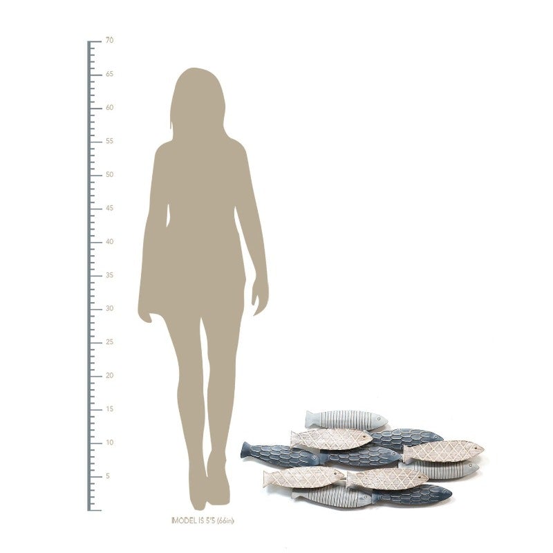 School of Fish Wood & Metal Wall Decor - Novus Decor Wall Decor