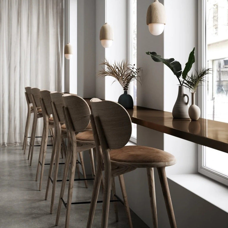 High Stool with Backrest