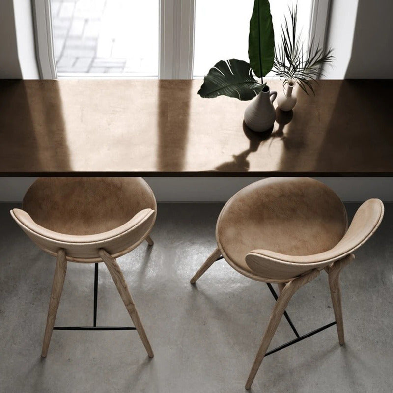 High Stool with Backrest