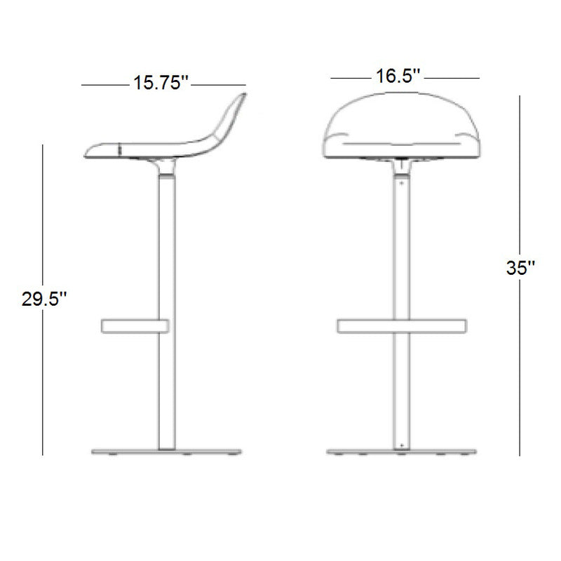 3D Swivel Bar Stool