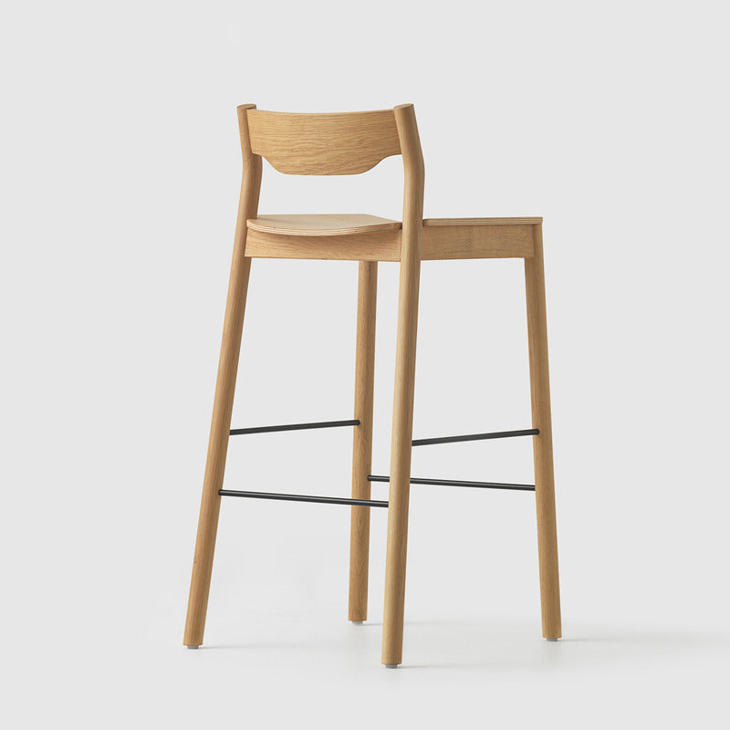 Tangerine Stool with Back