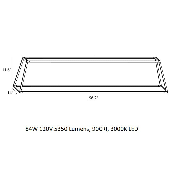 Z-Bar Rise Rectangle Pendant Light