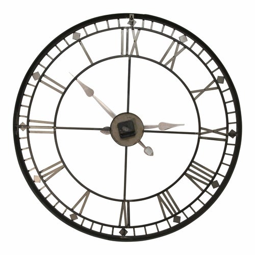 Vintage Style Metal Wall Clock w/ Black & Gold - Novus Decor Wall Decor