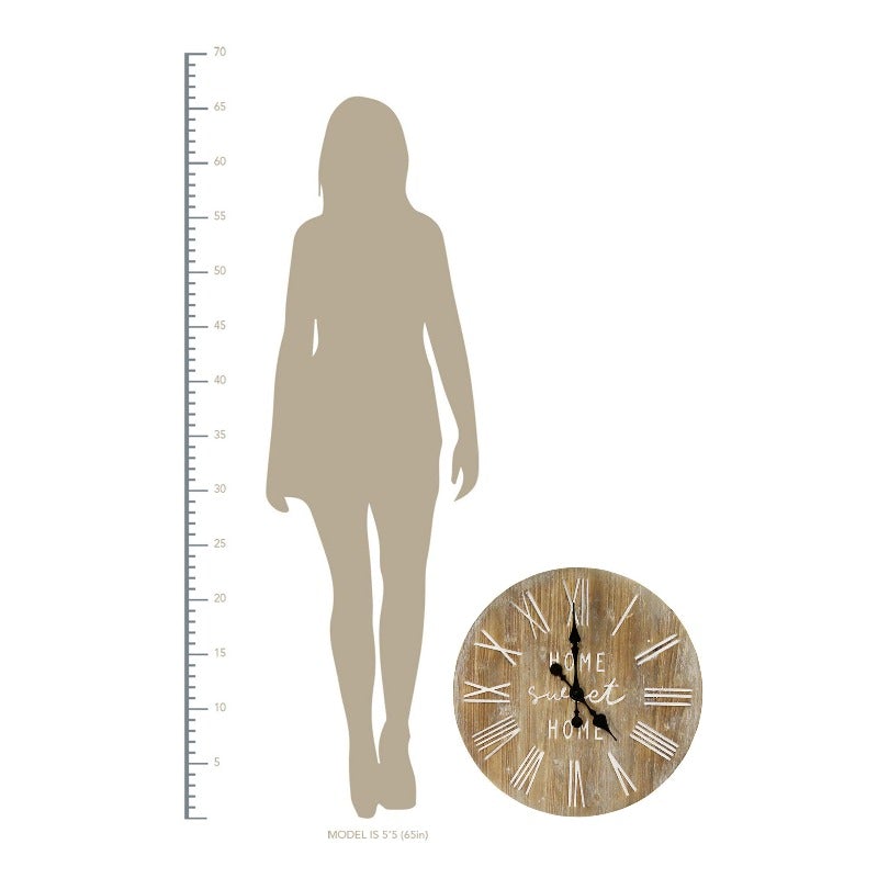 Distressed Cozy Wall Clock - Novus Decor Wall Decor