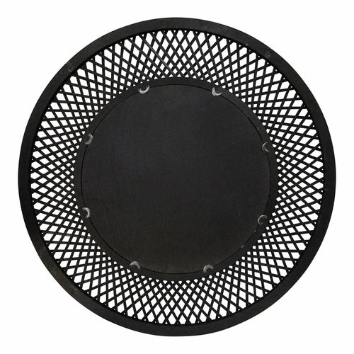 38" Andi Black Woven Rattan Mirror - Novus Decor Wall Decor