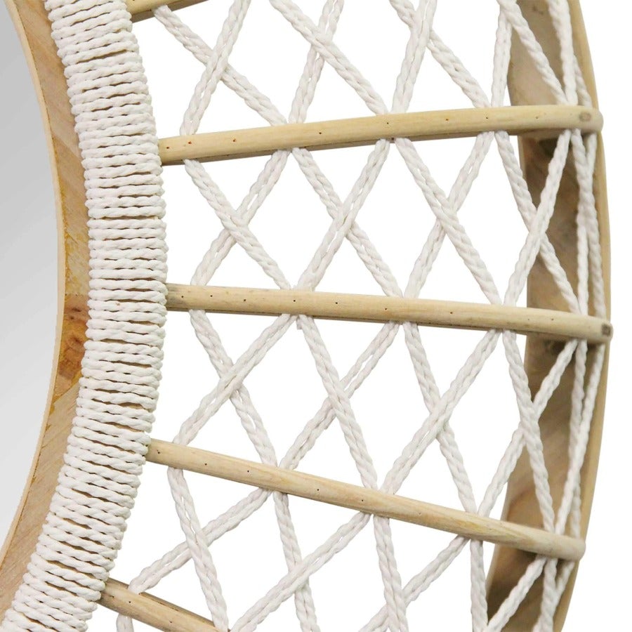 33.5" Woven Rattan Mirror - Novus Decor Wall Decor