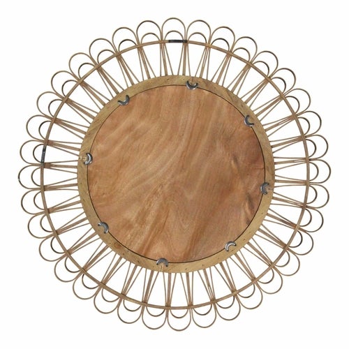 34" Bamboo Tulum Rattan Wall Mirror - Novus Decor Wall Decor