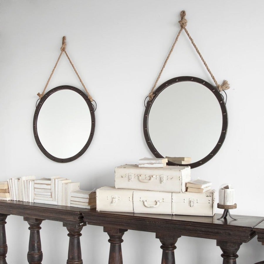 27" Round Metal Frame Wall Mirror - Novus Decor Wall Decor