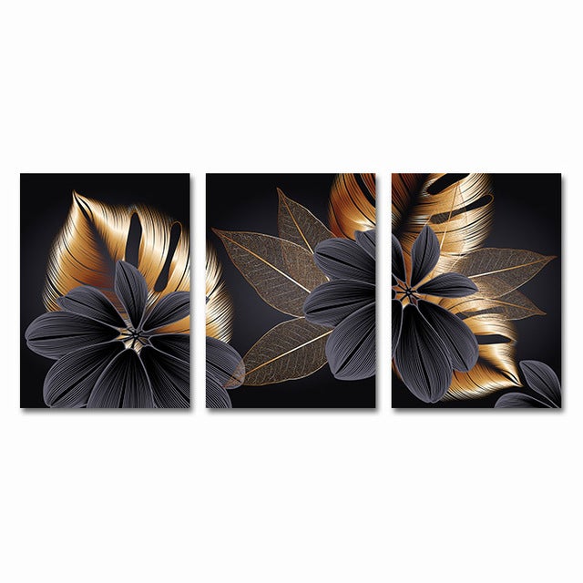 Tropical Plant Gold Painting - Novus Decor Wall Decor