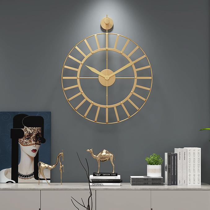 Non-Ticking Wrought Iron Clock