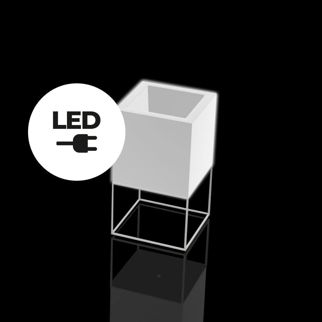 Illuminated Vela Cube Planter