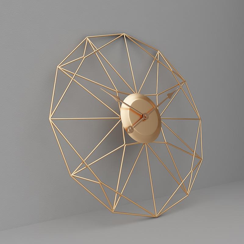 Gold Cobweb Clock