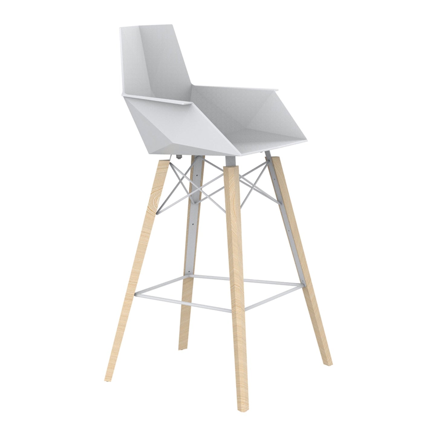 Faz Wood Stool with Arms (Set of 4)