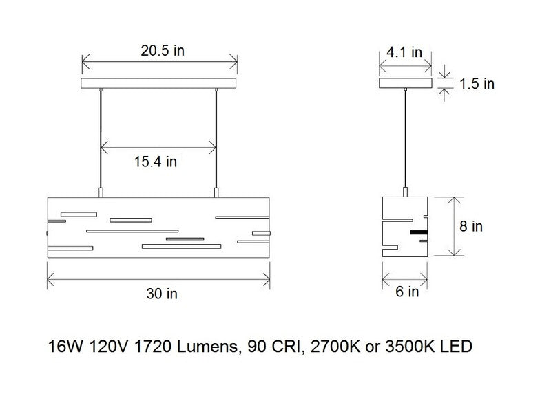 Aeris Linear Pendant Light