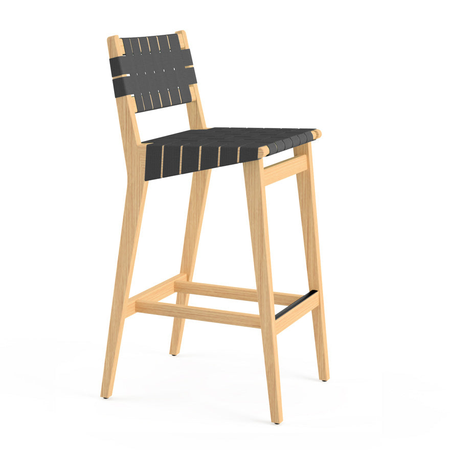 Risom Stool with Webbed Seat and Back