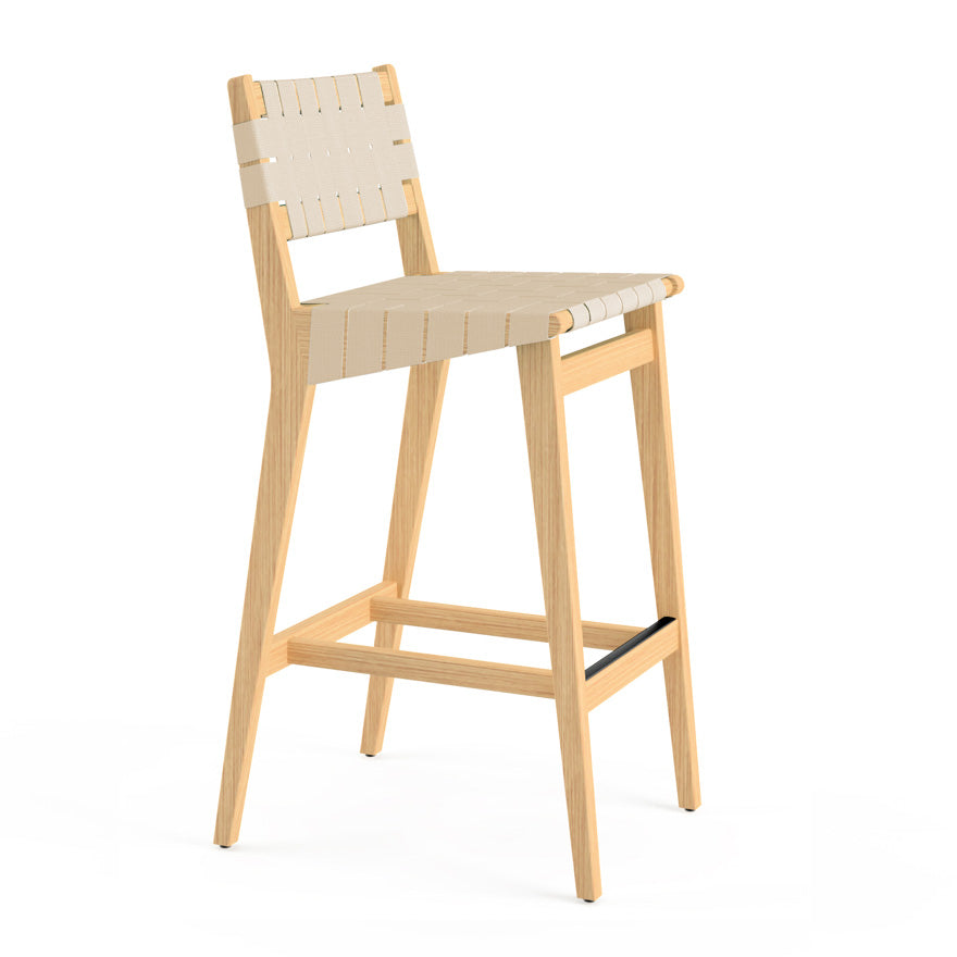 Risom Stool with Webbed Seat and Back