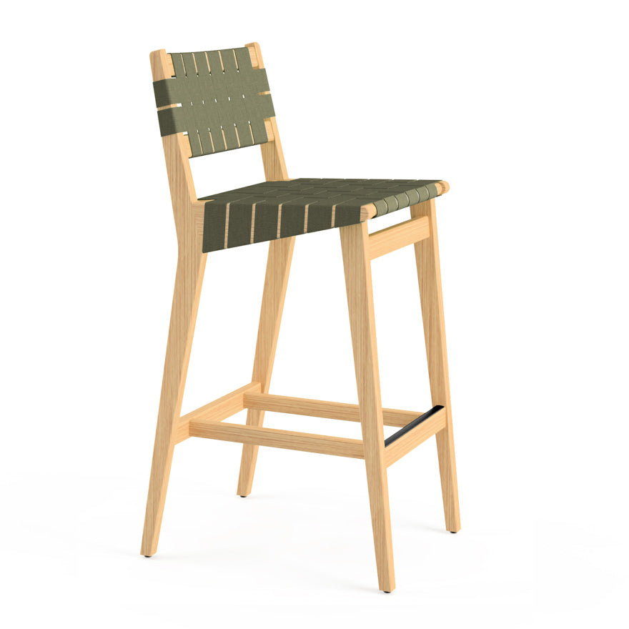Risom Stool with Webbed Seat and Back