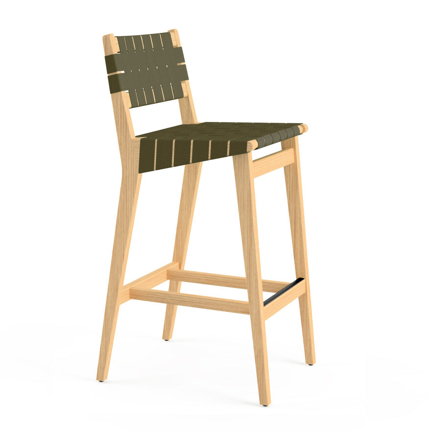 Risom Stool with Webbed Seat and Back