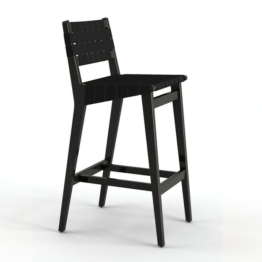 Risom Stool with Webbed Seat and Back