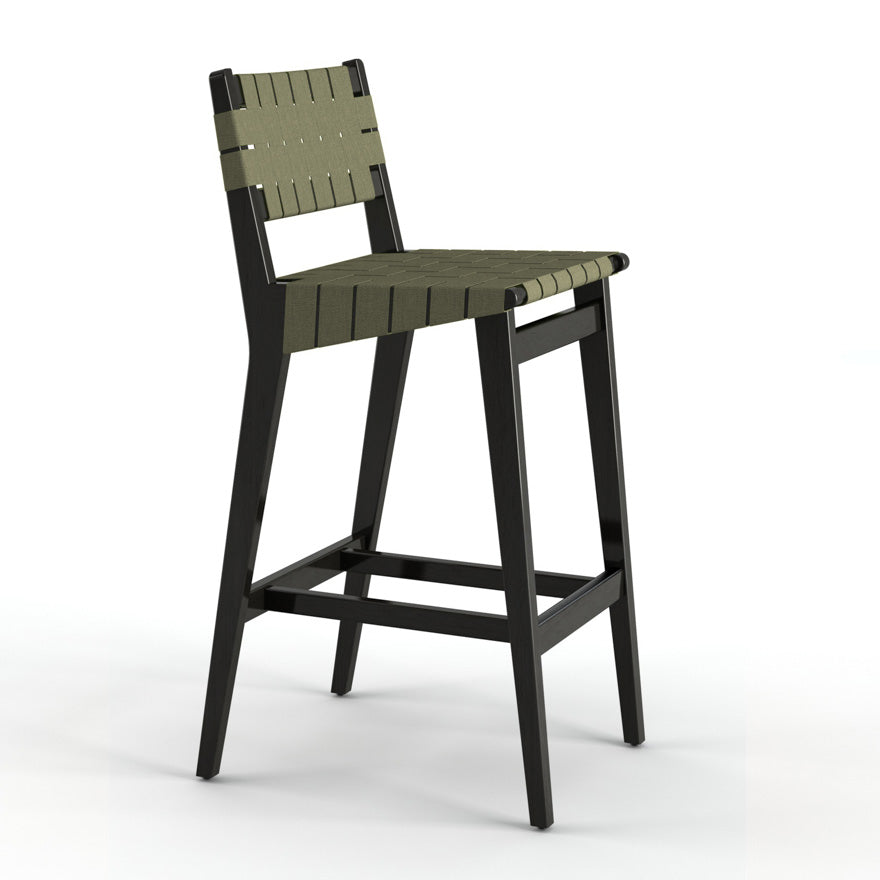 Risom Stool with Webbed Seat and Back