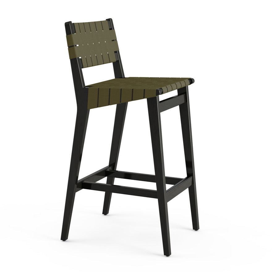 Risom Stool with Webbed Seat and Back