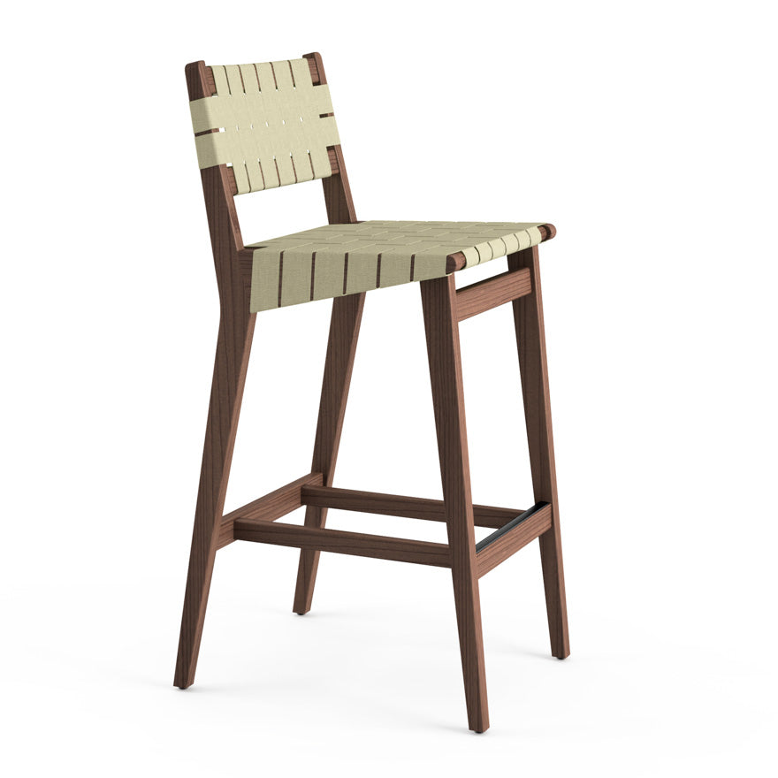 Risom Stool with Webbed Seat and Back