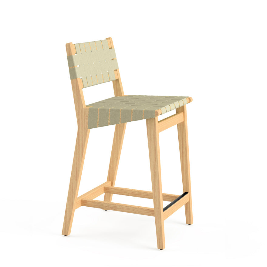 Risom Stool with Webbed Seat and Back