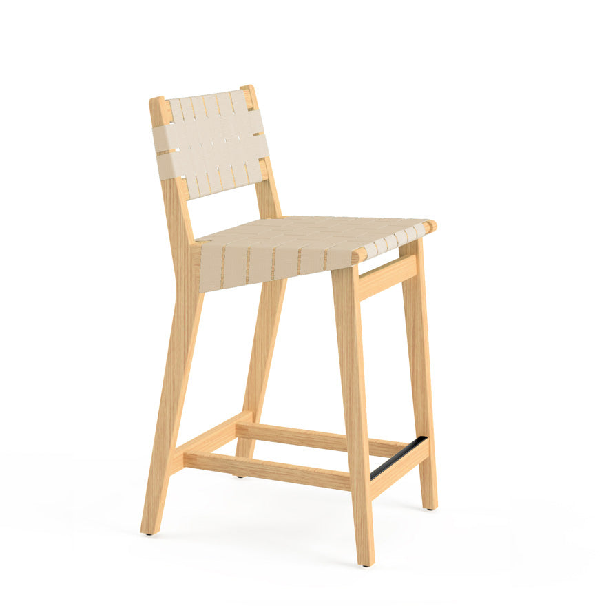 Risom Stool with Webbed Seat and Back