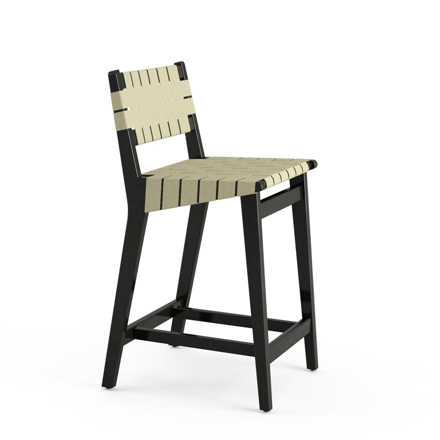 Risom Stool with Webbed Seat and Back