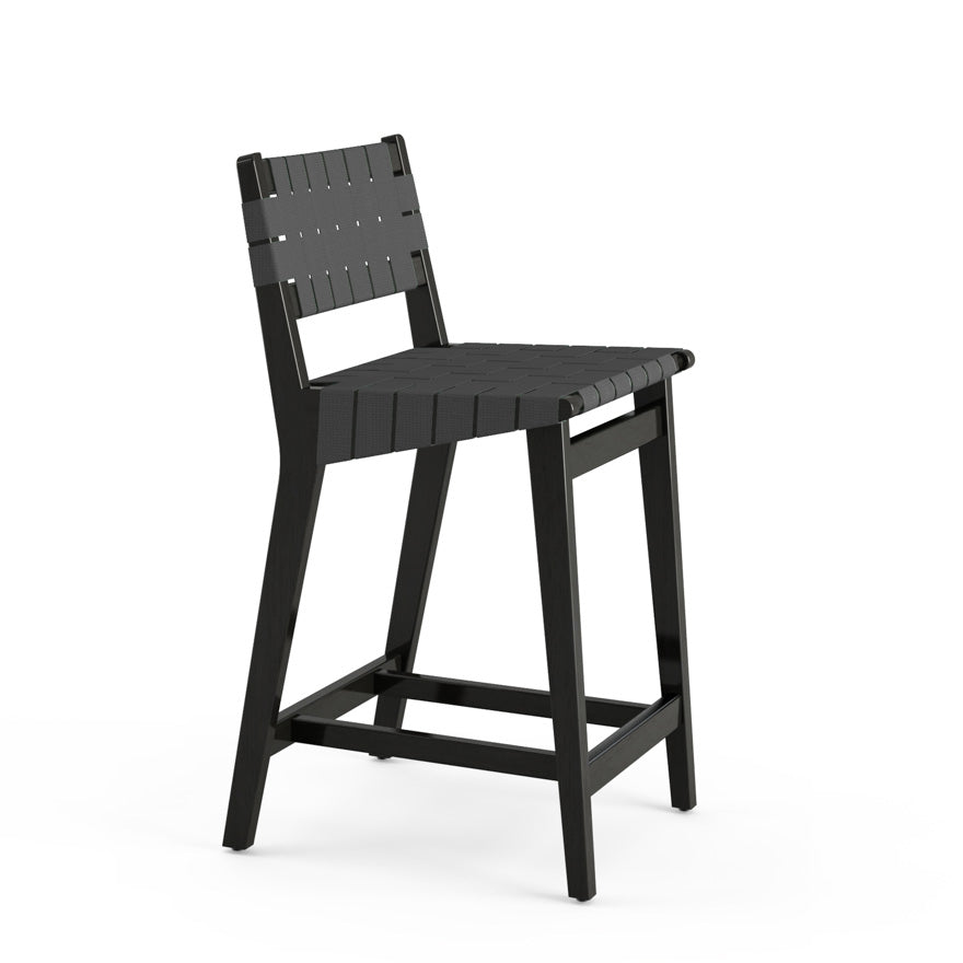 Risom Stool with Webbed Seat and Back