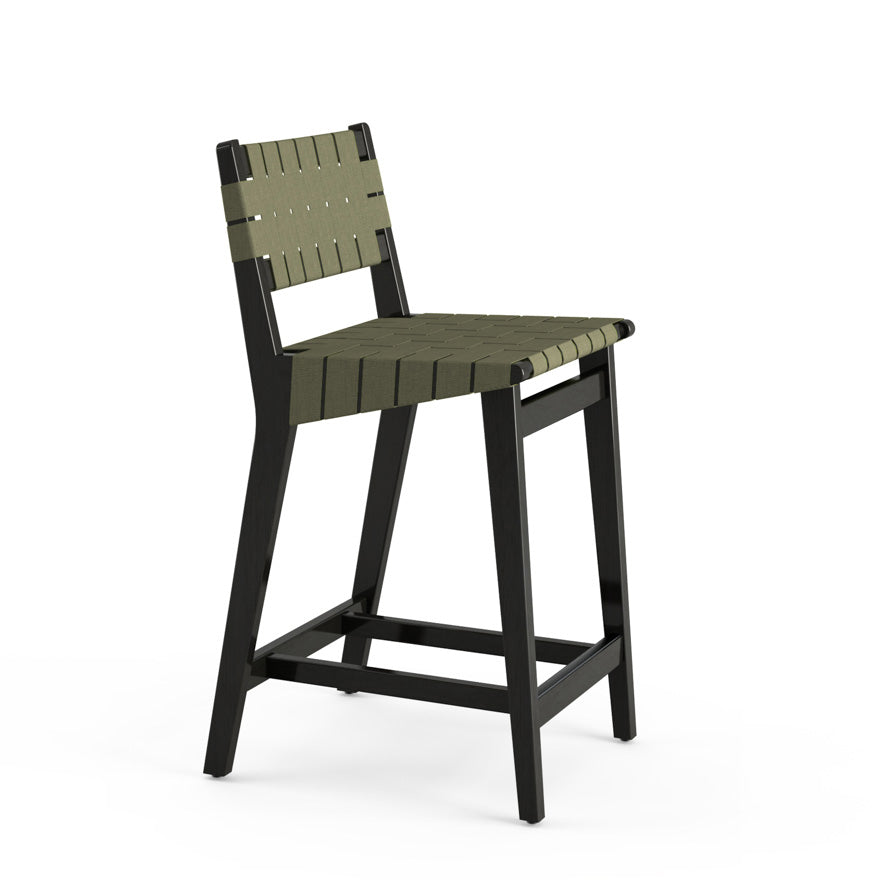 Risom Stool with Webbed Seat and Back