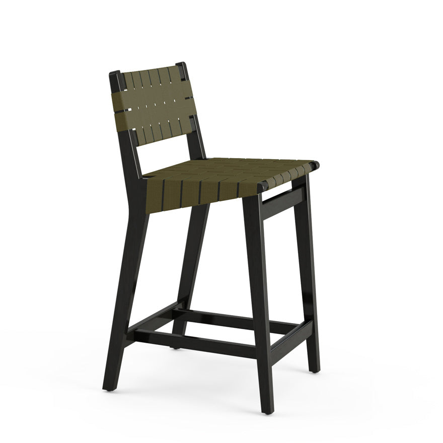 Risom Stool with Webbed Seat and Back