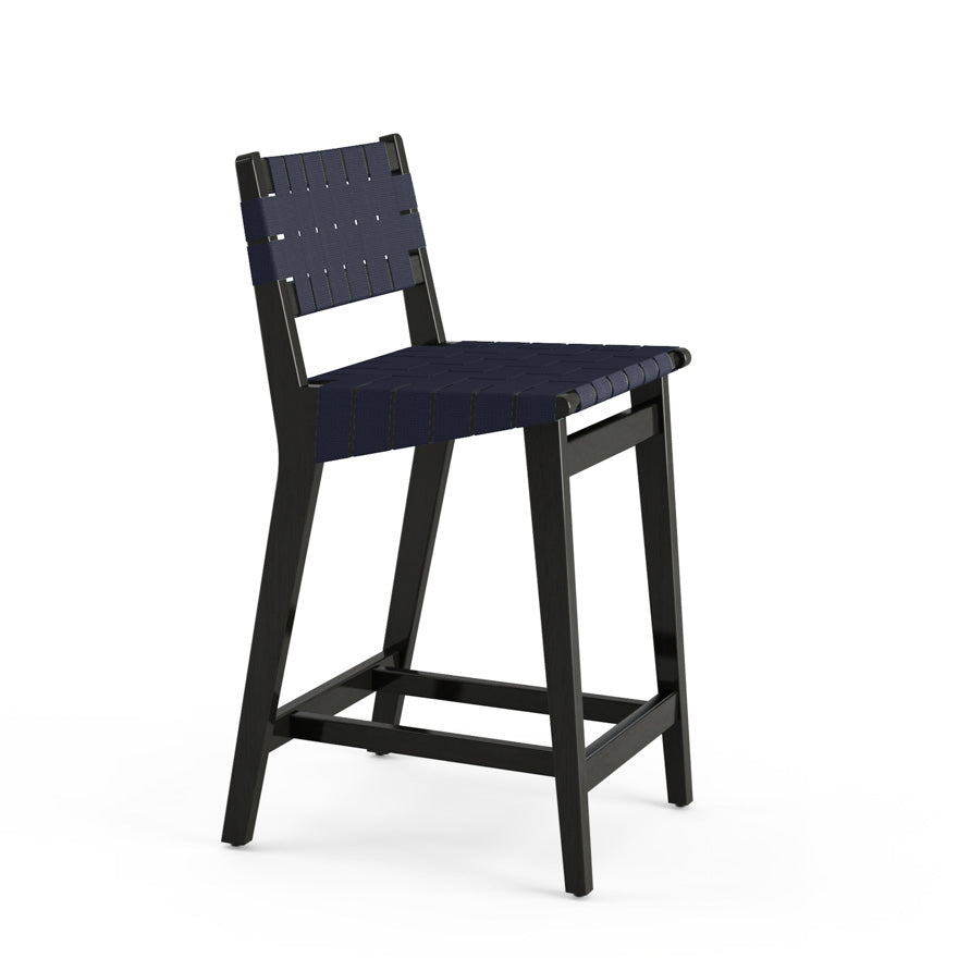Risom Stool with Webbed Seat and Back