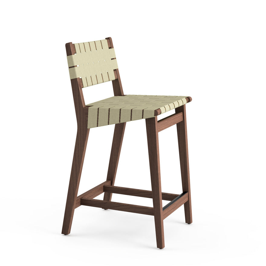 Risom Stool with Webbed Seat and Back