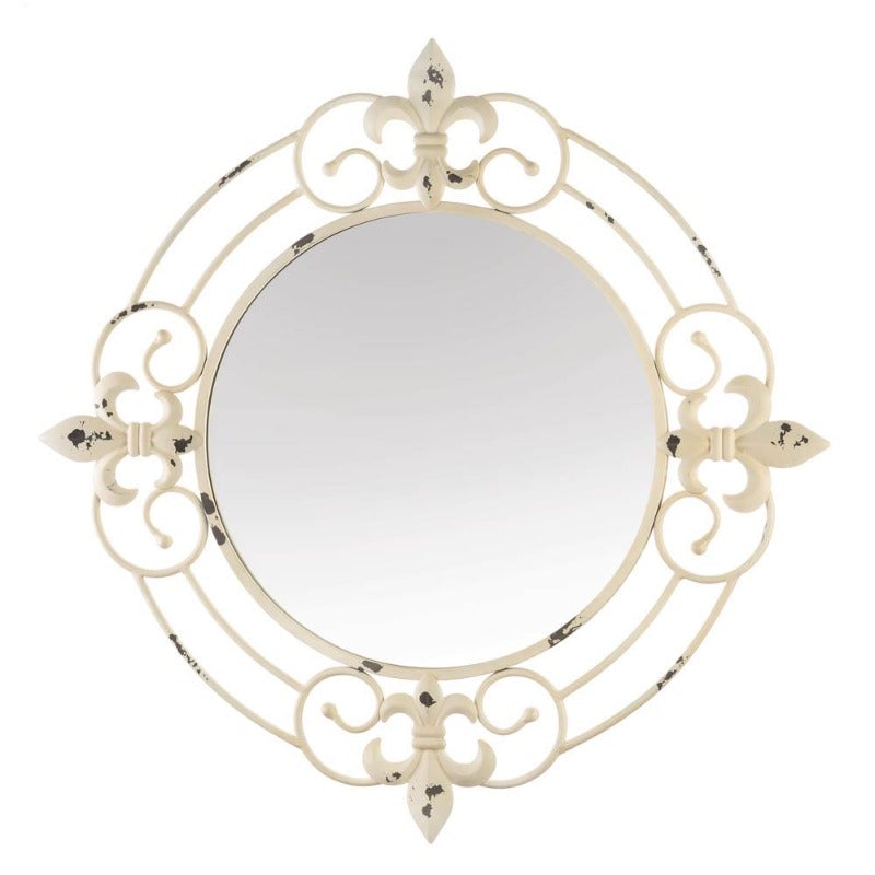 Vintage Fleur-De-Lis Wall Mirror - Novus Decor Wall Decor