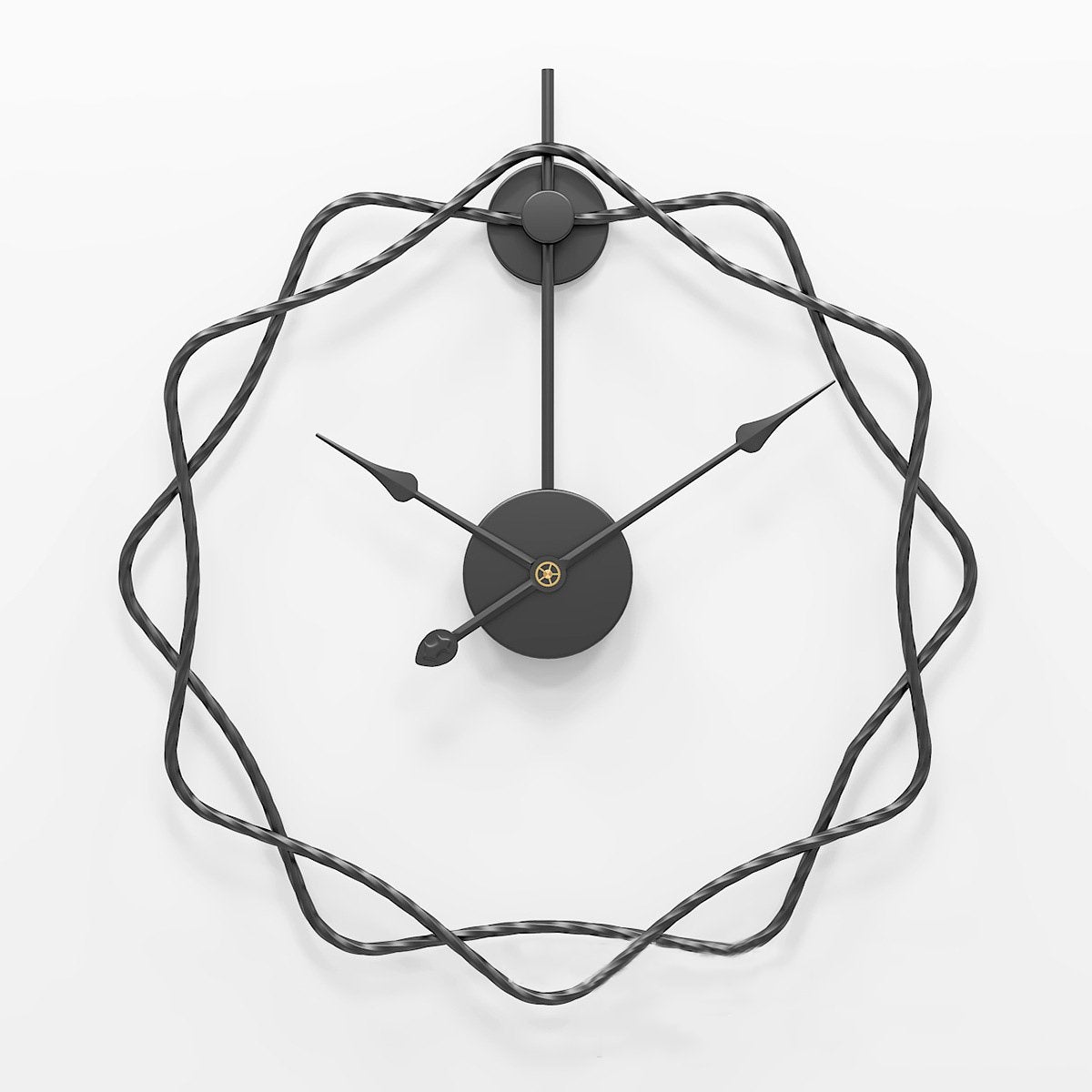 Golden Wave Clock