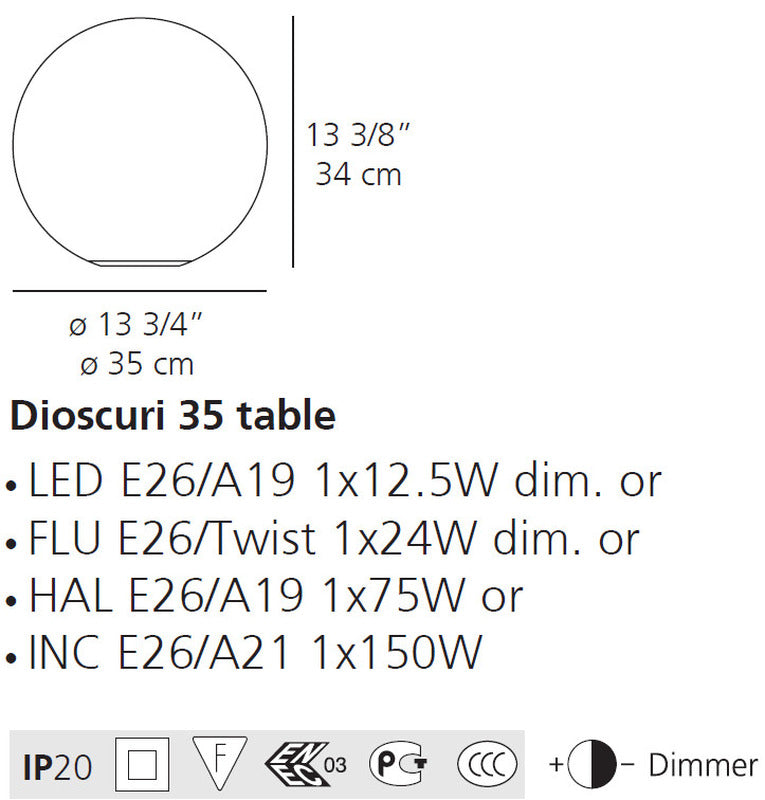 Dioscuri Table Lamp