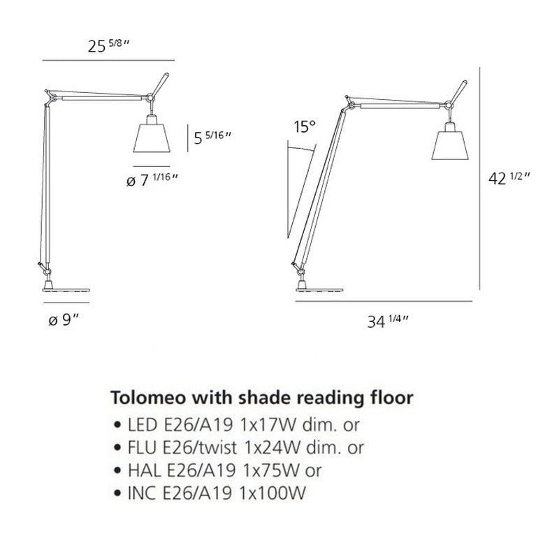 Tolomeo Reading Floor Lamp
