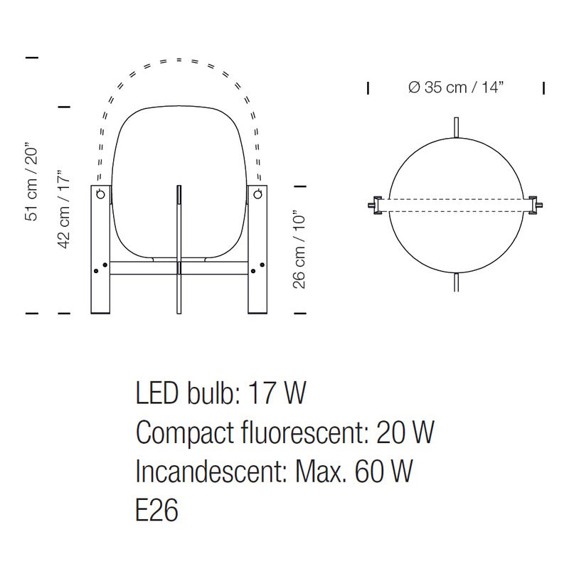 Cesta Metalica Table Lamp